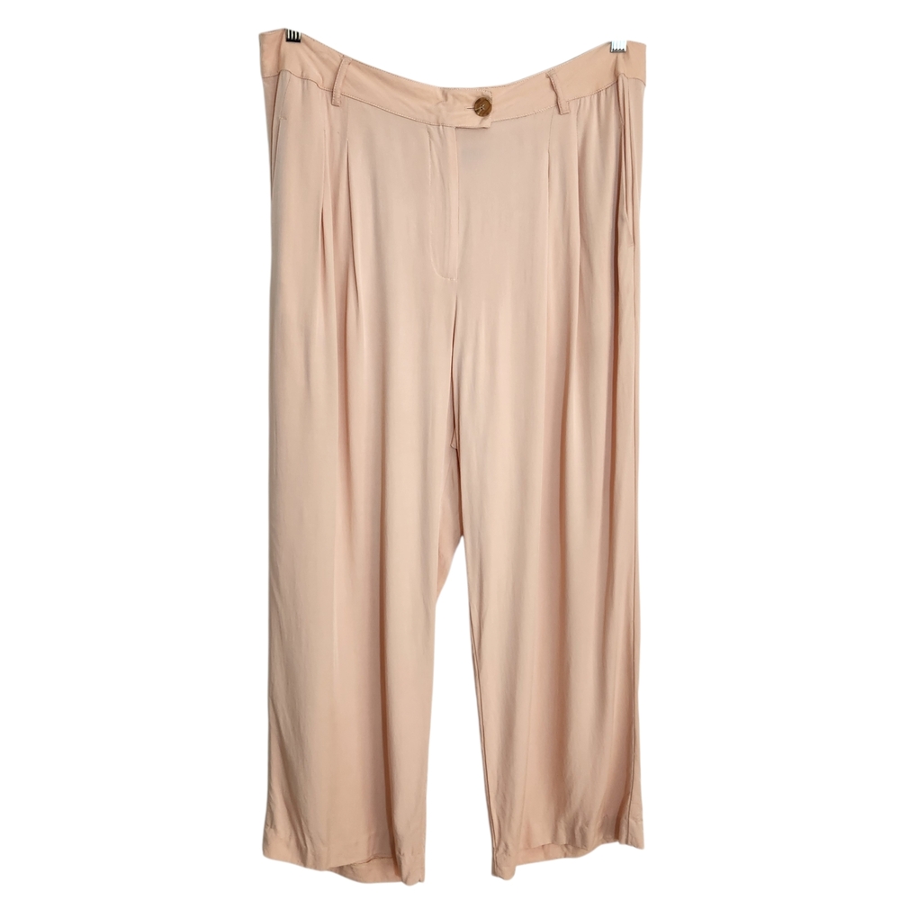 1. State Ballet Pink Wide Leg Trousers Size 16W